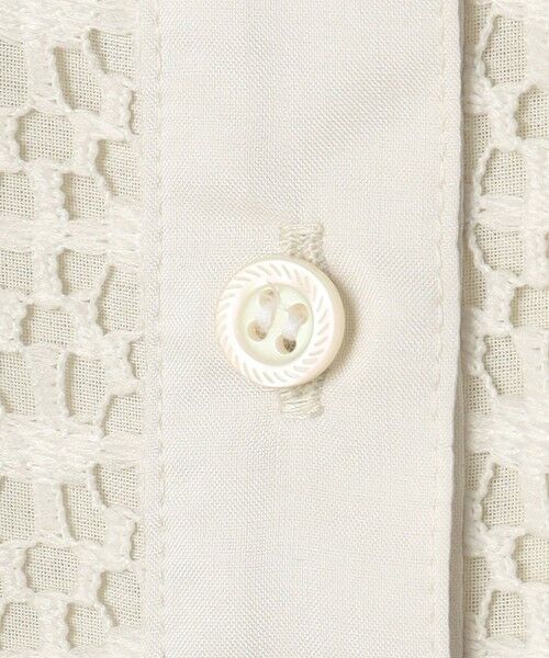 L size ONWARD(大きいサイズ) / エルサイズオンワード カットソー | 【一枚で着映え】レースジャージー バンドカラー カットソー | 詳細13