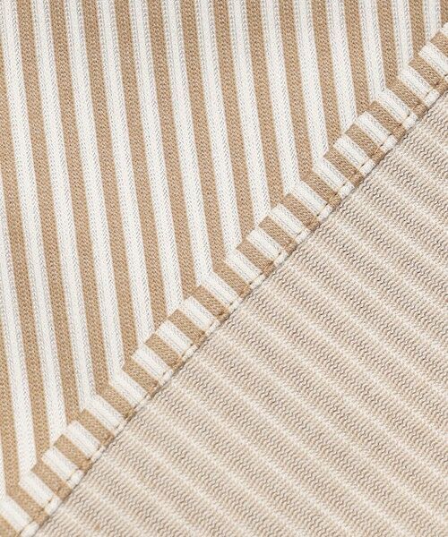 L size ONWARD(大きいサイズ) / エルサイズオンワード カットソー | ストライプジャガード バンドカラー カットソー | 詳細10