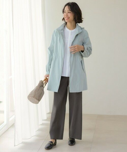 L size ONWARD(大きいサイズ) / エルサイズオンワード カットソー | キャタピラシャツジャージー バンドカラー カットソー | 詳細2