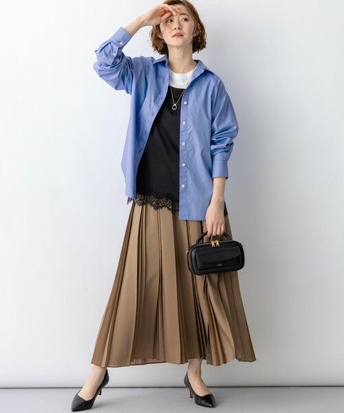 L size ONWARD(大きいサイズ) / エルサイズオンワード カットソー | シャツテール ロゴTEE | 詳細6