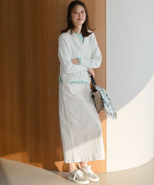 L size ONWARD(大きいサイズ) / エルサイズオンワード カットソー | 【見上愛さん着用】シアーフライス レイヤード ロンTEE | 詳細28