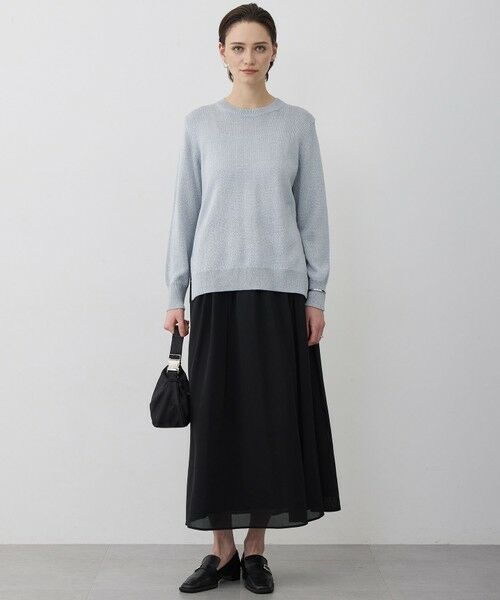 L size ONWARD(大きいサイズ) / エルサイズオンワード ニット・セーター | グロッシーペーパーブレンド クルーネックプルオーバー | 詳細21