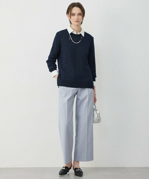 L size ONWARD(大きいサイズ) / エルサイズオンワード ニット・セーター | グロッシーペーパーブレンド クルーネックプルオーバー | 詳細26