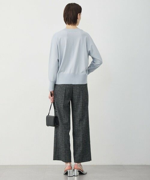 L size ONWARD(大きいサイズ) / エルサイズオンワード ニット・セーター | クリアレーヨンストレッチ Vネックニット | 詳細7