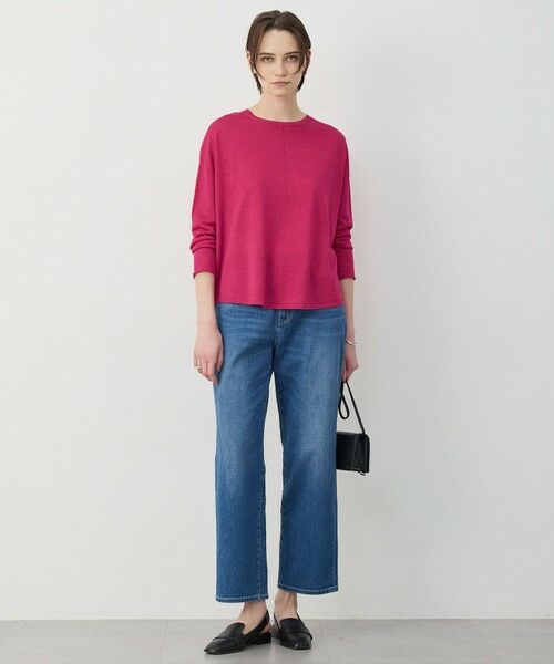 L size ONWARD(大きいサイズ) / エルサイズオンワード ニット・セーター | リネンレーヨンハイゲージ プルオーバーニット | 詳細8