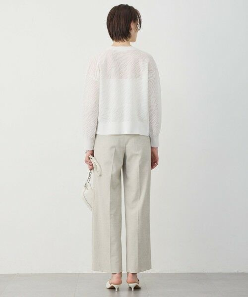 L size ONWARD(大きいサイズ) / エルサイズオンワード ブルゾン | シアージャカード ニットブルゾン | 詳細4