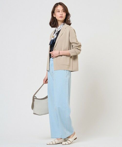 L size ONWARD(大きいサイズ) / エルサイズオンワード カーディガン・ボレロ | 【昨年ご好評・オンオフ使える・冷房対策に】Cotton Acetate ニット ジャケット | 詳細7