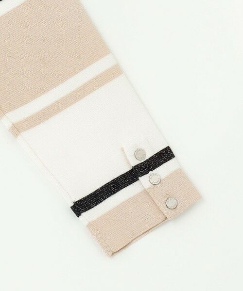 L size ONWARD(大きいサイズ) / エルサイズオンワード ニット・セーター | Cotton Acetate ブロッキング ボーダー ニット | 詳細13