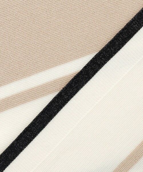 L size ONWARD(大きいサイズ) / エルサイズオンワード ニット・セーター | Cotton Acetate ブロッキング ボーダー ニット | 詳細15