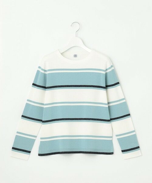 L size ONWARD(大きいサイズ) / エルサイズオンワード ニット・セーター | Cotton Acetate ブロッキング ボーダー ニット | 詳細19