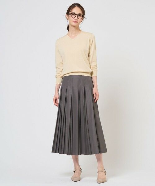 L size ONWARD(大きいサイズ) / エルサイズオンワード ニット・セーター | 【着回し力抜群・オンオフ使える】HIGH GAUGE BASIC Vネック ニット | 詳細9