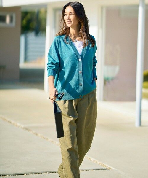 L size ONWARD(大きいサイズ) / エルサイズオンワード カーディガン・ボレロ | 【アンサンブル対応】ペーパーコットンニット カーディガン | 詳細6