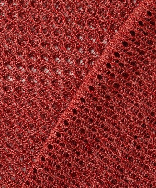 L size ONWARD(大きいサイズ) / エルサイズオンワード ニット・セーター | 【SHIHOさん着用】リネンミドルゲージメッシュ ニット | 詳細22