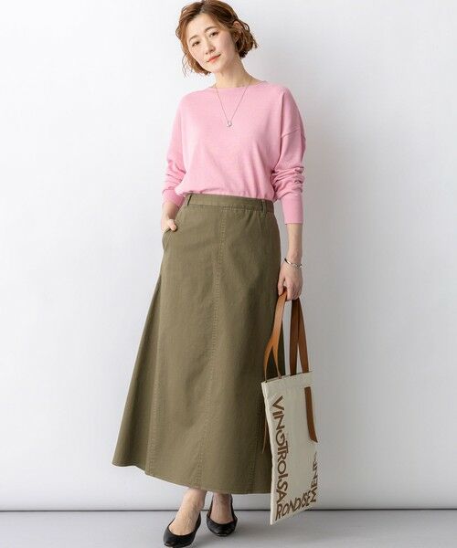 L size ONWARD(大きいサイズ) / エルサイズオンワード ニット・セーター | コットンポリエステルストレッチ オーバーサイズ ニット | 詳細3