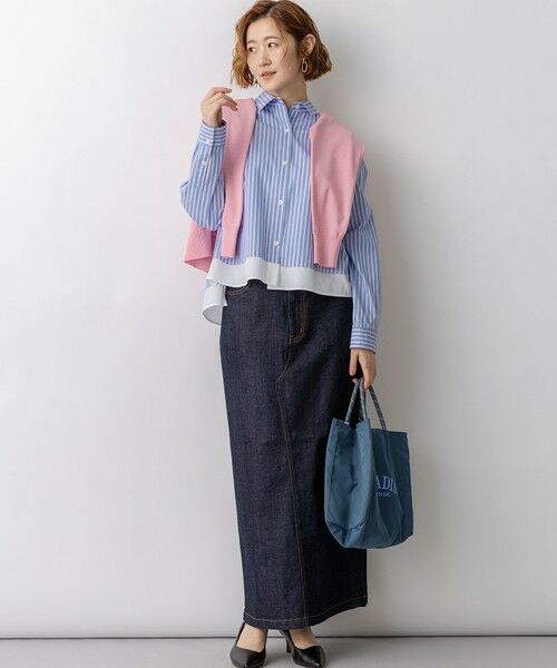 L size ONWARD(大きいサイズ) / エルサイズオンワード ニット・セーター | コットンポリエステルストレッチ オーバーサイズ ニット | 詳細5