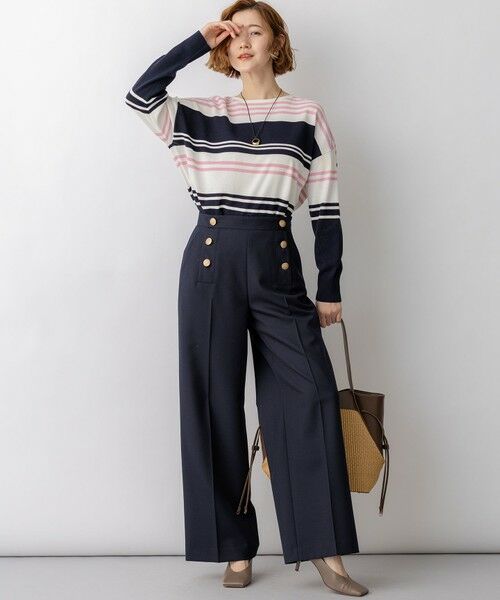 L size ONWARD(大きいサイズ) / エルサイズオンワード ニット・セーター | コットンポリエステルストレッチ オーバーサイズ ニット | 詳細23