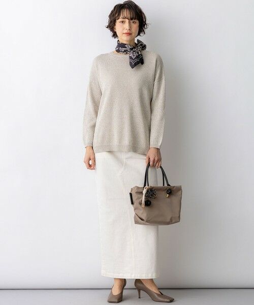 L size ONWARD(大きいサイズ) / エルサイズオンワード ニット・セーター | コットンギマムリネ チュニック ニット | 詳細2