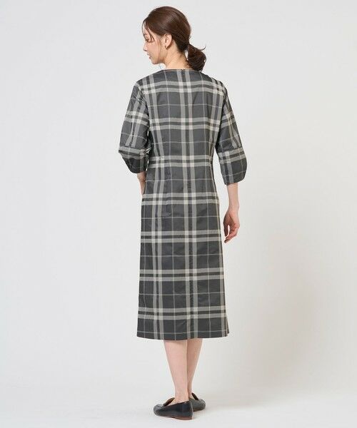 L size ONWARD(大きいサイズ) / エルサイズオンワード ロング・マキシ丈ワンピース | ブロックチェックジャガード ワンピース | 詳細5