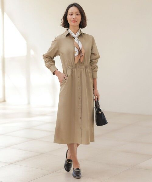 L size ONWARD(大きいサイズ) / エルサイズオンワード ロング・マキシ丈ワンピース | 【WEB限定カラーあり】TC ライトタンブラー シャツワンピース | 詳細1
