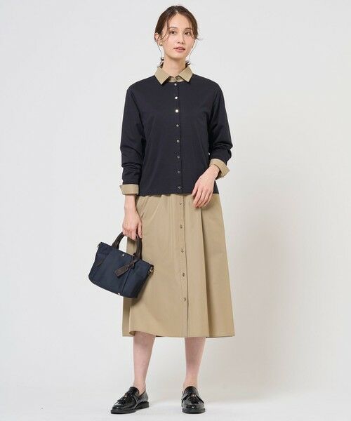 L size ONWARD(大きいサイズ) / エルサイズオンワード ロング・マキシ丈ワンピース | 【WEB限定カラーあり】TC ライトタンブラー シャツワンピース | 詳細4