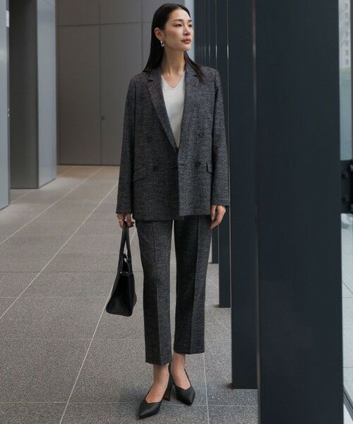 L size ONWARD(大きいサイズ) / エルサイズオンワード その他パンツ | ミックスブッチャー クロップドパンツ | 詳細8