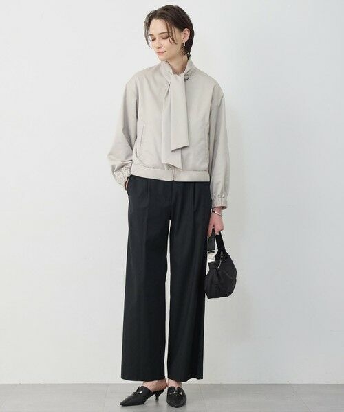 L size ONWARD(大きいサイズ) / エルサイズオンワード その他パンツ | ドライリネンストレッチ ワイドストレートパンツ | 詳細4