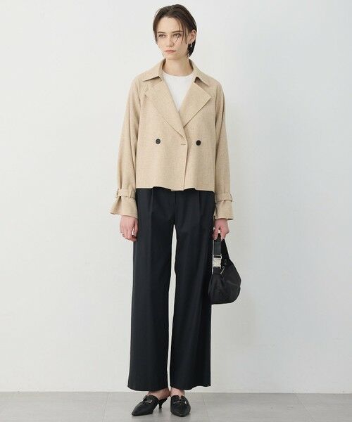 L size ONWARD(大きいサイズ) / エルサイズオンワード その他パンツ | ドライリネンストレッチ ワイドストレートパンツ | 詳細6