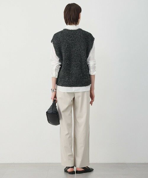 L size ONWARD(大きいサイズ) / エルサイズオンワード その他パンツ | ドライリネンストレッチ ワイドストレートパンツ | 詳細11