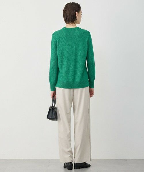 L size ONWARD(大きいサイズ) / エルサイズオンワード その他パンツ | ドライリネンストレッチ ワイドストレートパンツ | 詳細14