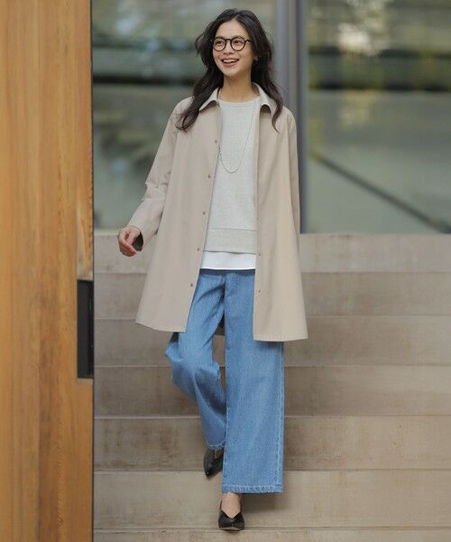 L size ONWARD(大きいサイズ) / エルサイズオンワード その他パンツ | コットンリネン 7oz デニム セミワイド パンツ | 詳細9