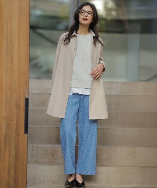 L size ONWARD(大きいサイズ) / エルサイズオンワード その他パンツ | コットンリネン 7oz デニム セミワイド パンツ | 詳細10