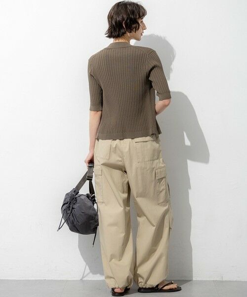 L size ONWARD(大きいサイズ) / エルサイズオンワード カーゴパンツ | 【SLOW/一部店舗限定】ハイカウントギャバ パラシュート カーゴパンツ | 詳細3
