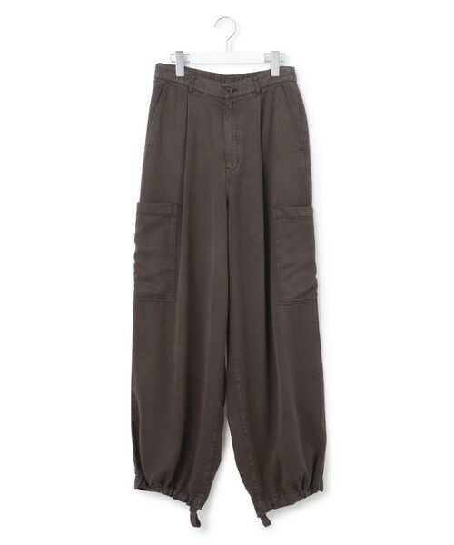 L size ONWARD(大きいサイズ) / エルサイズオンワード その他パンツ | 【SLOW/一部店舗限定】ガーメントツイル ワイドタック パンツ | 詳細27