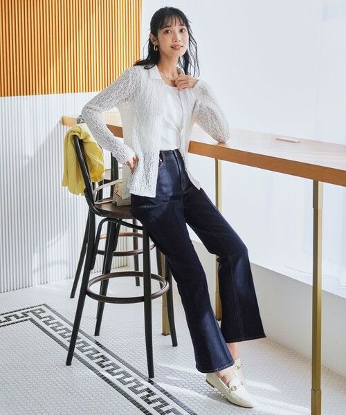 L size ONWARD(大きいサイズ) / エルサイズオンワード デニムパンツ | センタープレスセミフレア デニム | 詳細21