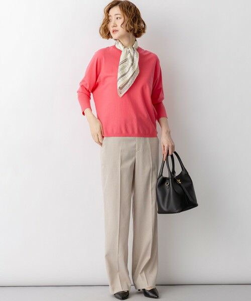 L size ONWARD(大きいサイズ) / エルサイズオンワード その他パンツ | アイアスマットストレッチ ワイド パンツ | 詳細6