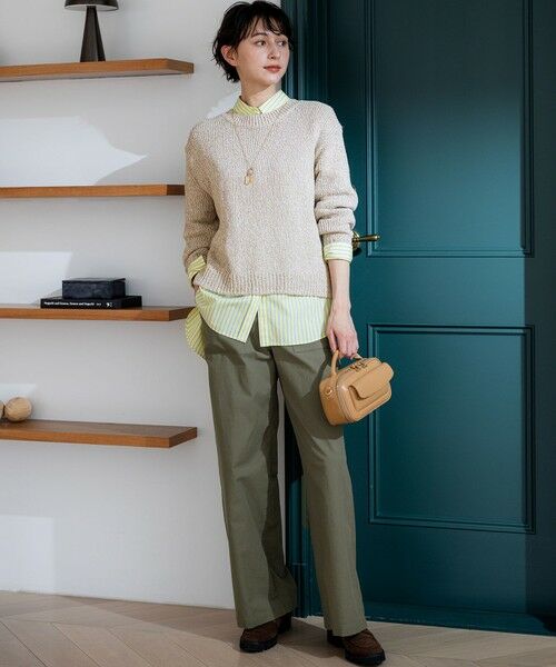 L size ONWARD(大きいサイズ) / エルサイズオンワード その他パンツ | 【CanCam掲載】スラブツイルストレッチ ベイカーパンツ | 詳細11