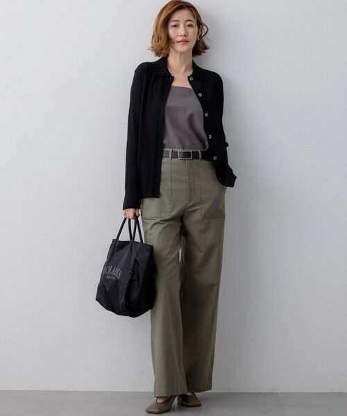 L size ONWARD(大きいサイズ) / エルサイズオンワード その他パンツ | 【CanCam掲載】スラブツイルストレッチ ベイカーパンツ | 詳細14