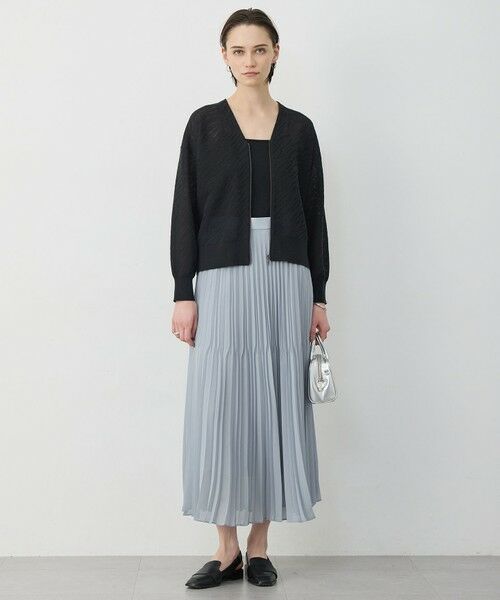 L size ONWARD(大きいサイズ) / エルサイズオンワード ロング・マキシ丈スカート | ライトジョーゼットプリーツ スカート | 詳細2