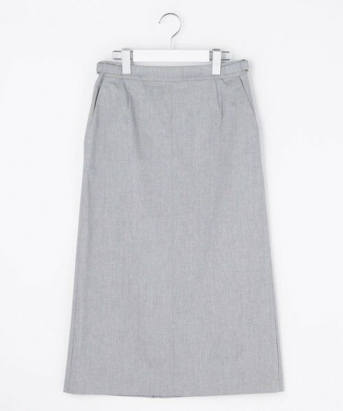 L size ONWARD(大きいサイズ) / エルサイズオンワード ミニ・ひざ丈スカート | TCリネン ドライツイル ナロー スカート | 詳細5