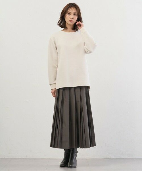 L size ONWARD(大きいサイズ) / エルサイズオンワード ロング・マキシ丈スカート | 【WEB限定カラーあり】TC ライトタンブラー プリーツ スカート | 詳細10