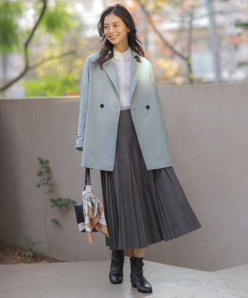 L size ONWARD(大きいサイズ) / エルサイズオンワード ロング・マキシ丈スカート | 【WEB限定カラーあり】TC ライトタンブラー プリーツ スカート | 詳細2