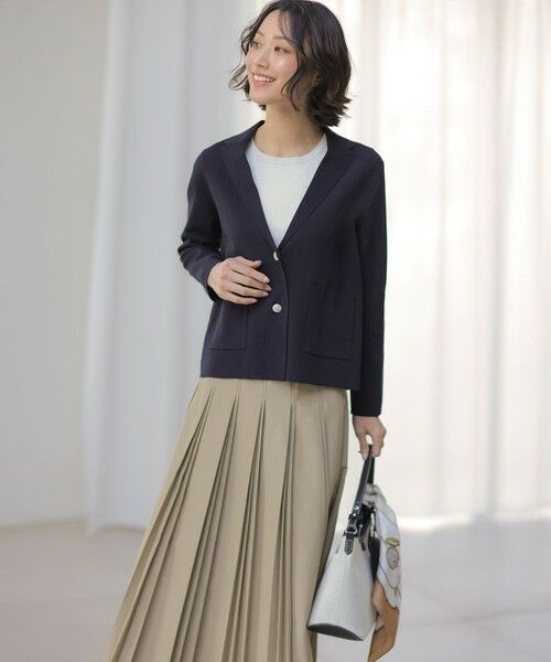 L size ONWARD(大きいサイズ) / エルサイズオンワード ロング・マキシ丈スカート | 【WEB限定カラーあり】TC ライトタンブラー プリーツ スカート | 詳細17