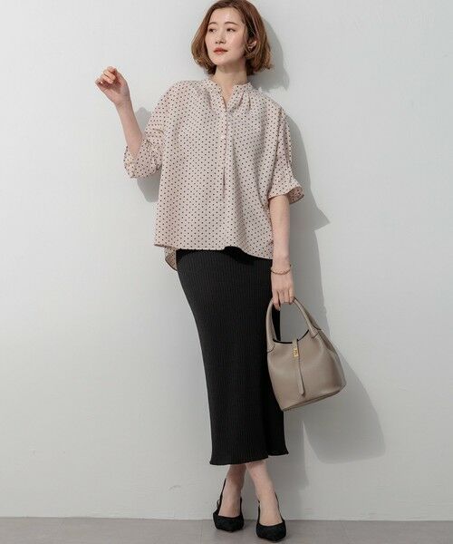 L size ONWARD(大きいサイズ) / エルサイズオンワード ミニ・ひざ丈スカート | 【SLOW/一部店舗限定】ホールガーメント リブニット スカート | 詳細4