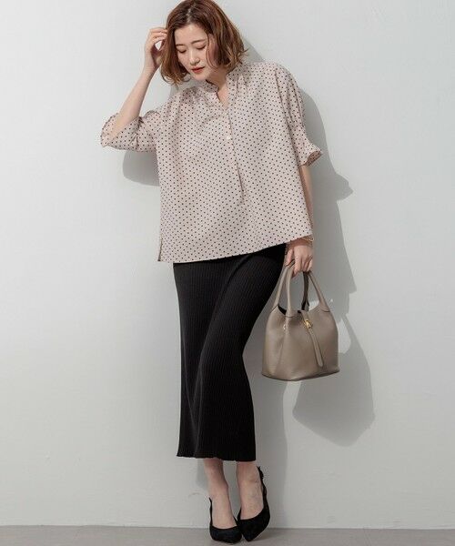 L size ONWARD(大きいサイズ) / エルサイズオンワード ミニ・ひざ丈スカート | 【SLOW/一部店舗限定】ホールガーメント リブニット スカート | 詳細5