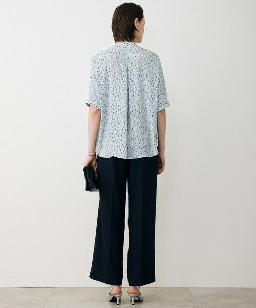 L size ONWARD(大きいサイズ) / エルサイズオンワード シャツ・ブラウス | 【WEB限定カラーあり】BackSatinAmunzen 5分袖バンドカラーブラウス | 詳細12