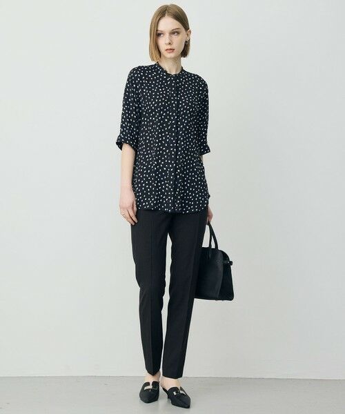 L size ONWARD(大きいサイズ) / エルサイズオンワード シャツ・ブラウス | 【WEB限定カラーあり】BackSatinAmunzen 5分袖バンドカラーブラウス | 詳細13