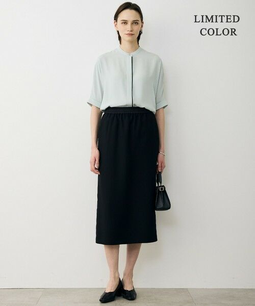 L size ONWARD(大きいサイズ) / エルサイズオンワード シャツ・ブラウス | 【WEB限定カラーあり】BackSatinAmunzen 5分袖バンドカラーブラウス | 詳細19