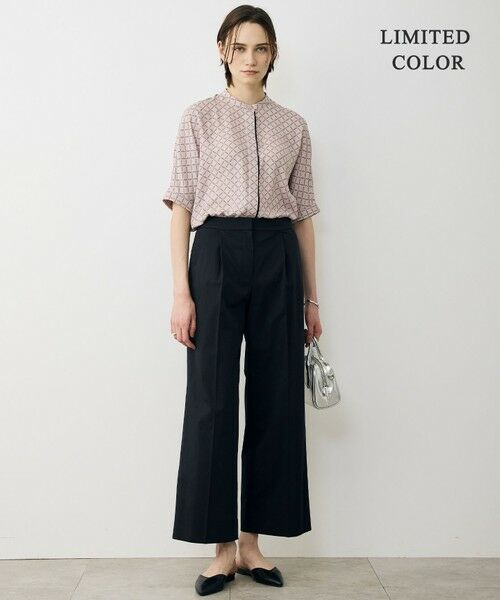 L size ONWARD(大きいサイズ) / エルサイズオンワード シャツ・ブラウス | 【WEB限定カラーあり】BackSatinAmunzen 5分袖バンドカラーブラウス | 詳細28