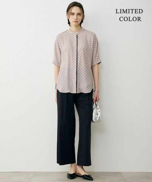 L size ONWARD(大きいサイズ) / エルサイズオンワード シャツ・ブラウス | 【WEB限定カラーあり】BackSatinAmunzen 5分袖バンドカラーブラウス | 詳細29