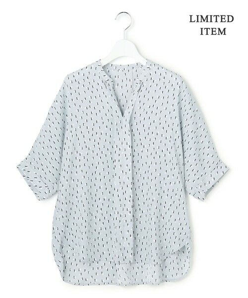 L size ONWARD(大きいサイズ) / エルサイズオンワード シャツ・ブラウス | 【WEB限定】BackSatinAmunzen 5分袖キーネックブラウス | 詳細11